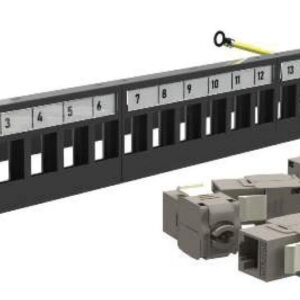 Panneau keystone vide 24 ports STP 1U Briticom EMSTPKSF24BLK1U01