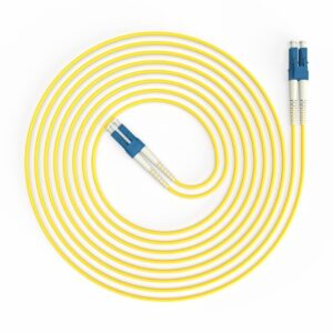 Jarretière fibre LC-LC OS2 duplex 2 m Briticom LCSCDXS2YEL2