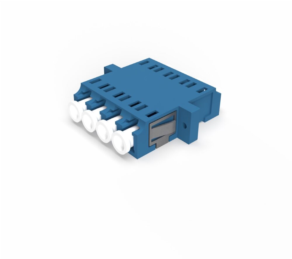 Adaptateur fibre LC/LC duplex OS2 bleu Briticom LCUQDSMABLU
