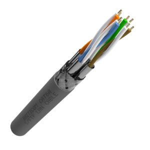 Câble CAT6A S/FTP LSZH gris 500 m Briticom SFTPC6ALSGRY500-P