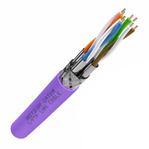 Câble CAT6A S/FTP LSZH violet 500 m Briticom SFTPC6ALSPRL500-P