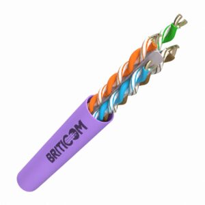 Câble CAT6 UTP LSZH violet 305 m Briticom UUTPC6LSPRL305-E